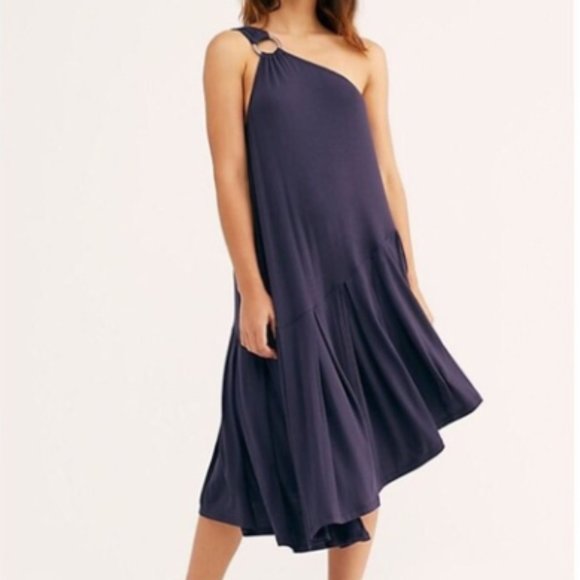 Free People Francesca Midi Dress Blue Boho XS